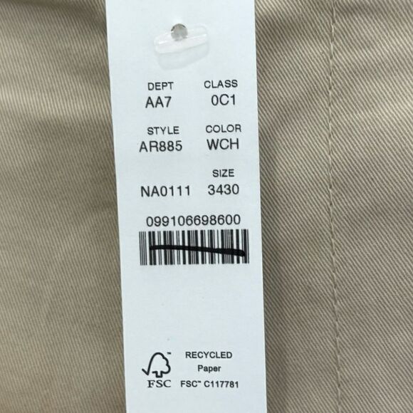 NWT J. Crew 484 Slim-fit stretch chino pant size 34/30 - Picture 9 of 9